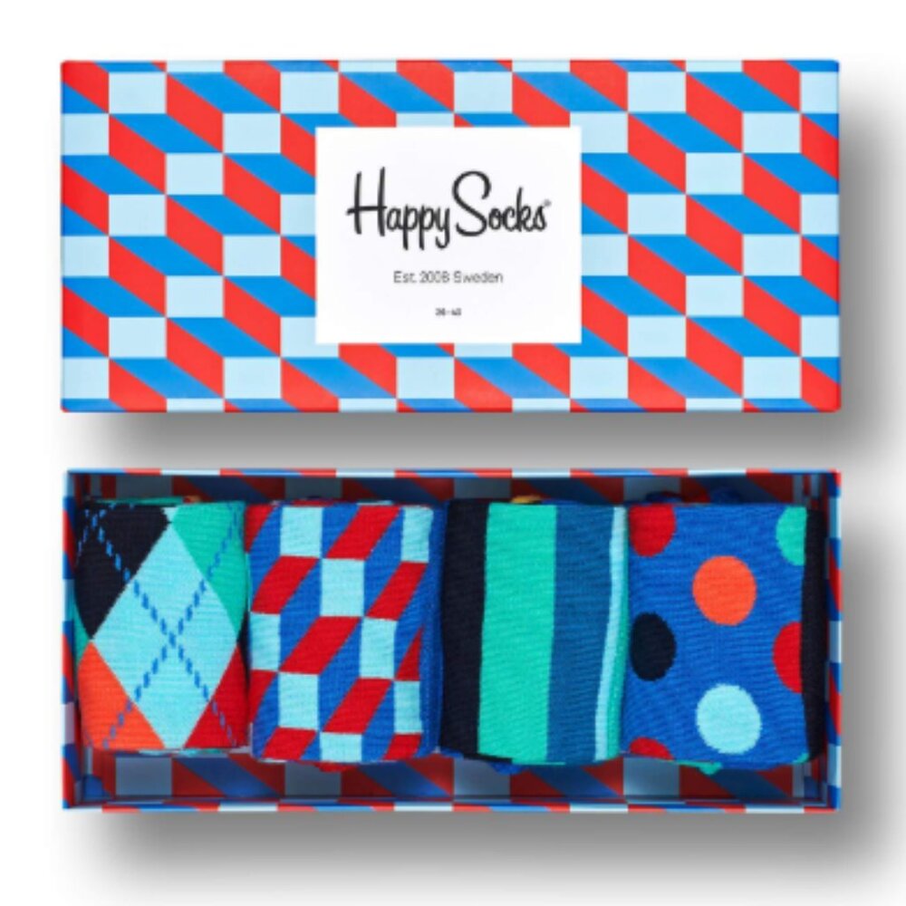 Happy Socks, Exclusive Colourful Premium Cotton Sock Gift Box for Men and Women